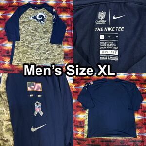 Nike LA Rams Salute To Service T-Shirt Camo Dri-Fit NFL Football Men’s XL